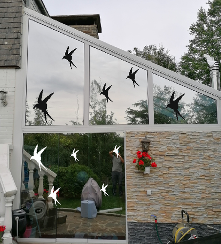 22 Stück Fensteraufkleber Vogelschutz | Regenbogen Folie Gegen Vogelschlag | Durchscheinend & Rückstandslos