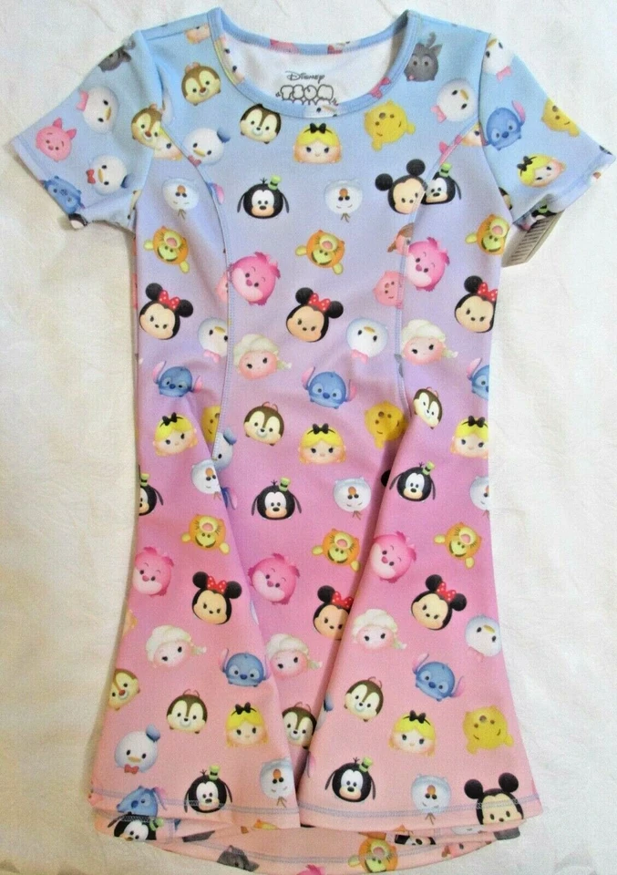Disney Tsum Tsum девочки платье персонаж печати L 10-12 новый с Ярлыками - Изображение 3 из 4