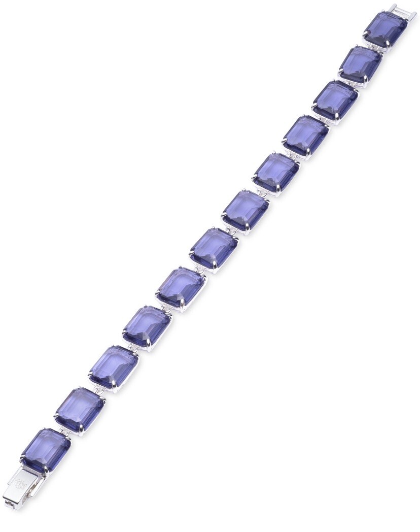 $58 Lauren Ralph Lauren silver tone purple stone flex $58 Lauren Ralph Lauren silver tone purple stone flex