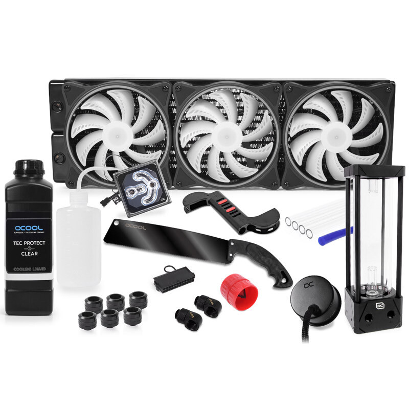 Alphacool Core Hurrican 420mm XT45 HardTube Wasserkühlungs Set AMD 11994