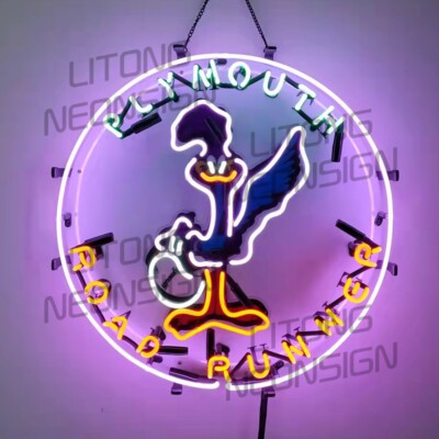 Plymouth Road Runner Neon Light Sign 24x24 HD Print Bar Garage Cave ...