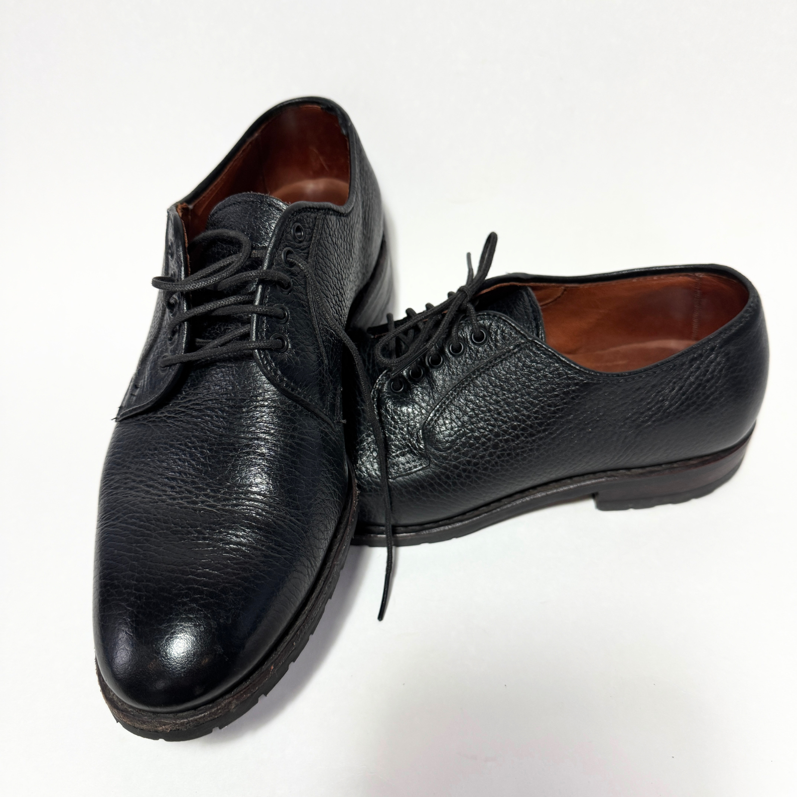 SAOLA Allen Edmonds Athens Scarpe derby da uomo 7 5 D in grani di ciottoli neri