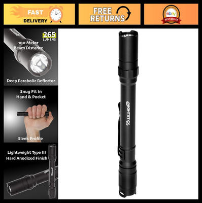 Mini Multi-Function LED Flashlight - 2 AA, 6-Inch, Compact, Durable, Black