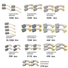 40Pcs 10 Sizes Electric Motor Carbon Brushes Replacement for Power Tool