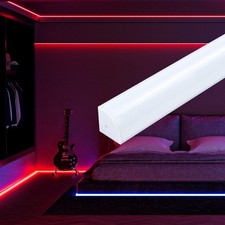 10Pack 3.3FT/1M Plus-Size Spotless V Shape LED Channel Silver Aluminum LED Di...