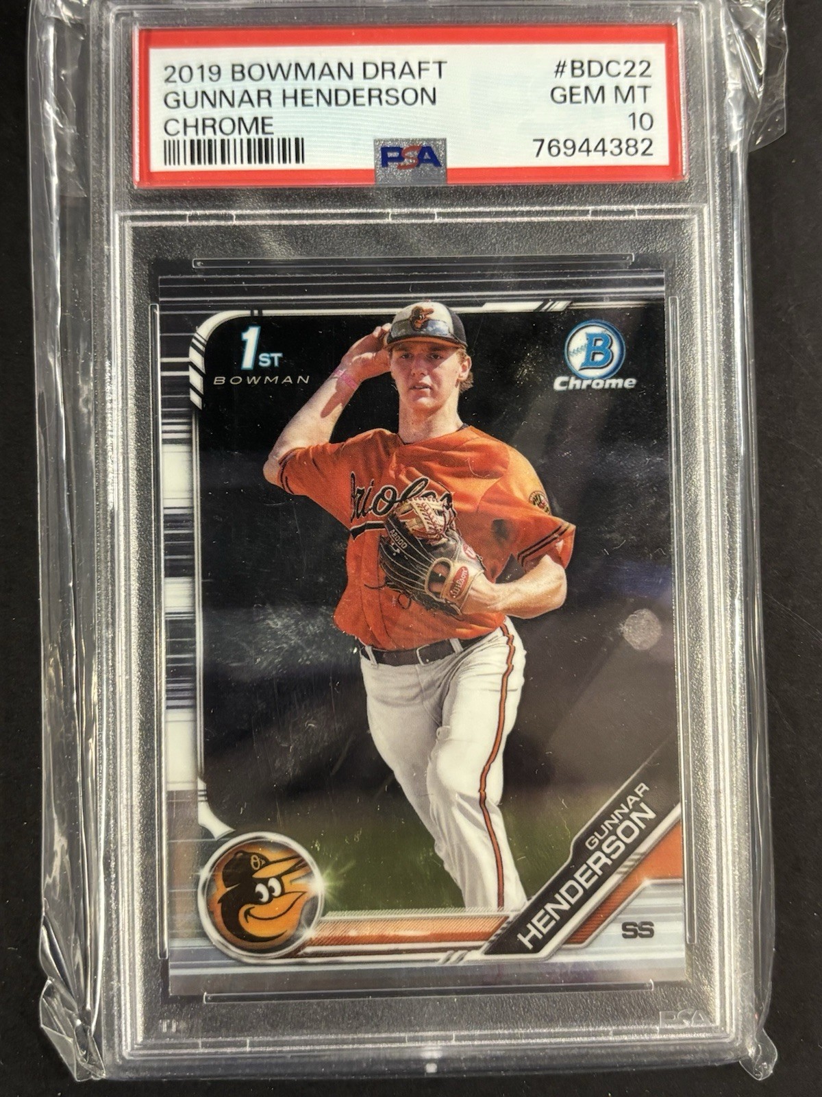 2019 Bowman Draft Gunnar Henderson Chrome PSA 10