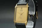 [Exc+5] 1985 Vintage SEIKO Dolce 7731-5210 Quartz Gold Dial Men Watch From JAPAN