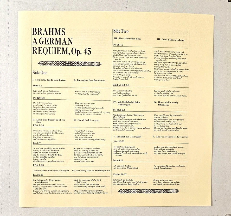 Brahms - A German Requiem-  Karajan/Berlin Philharmonic Angel SB 3838 Quad LPs - Image 3 of 4