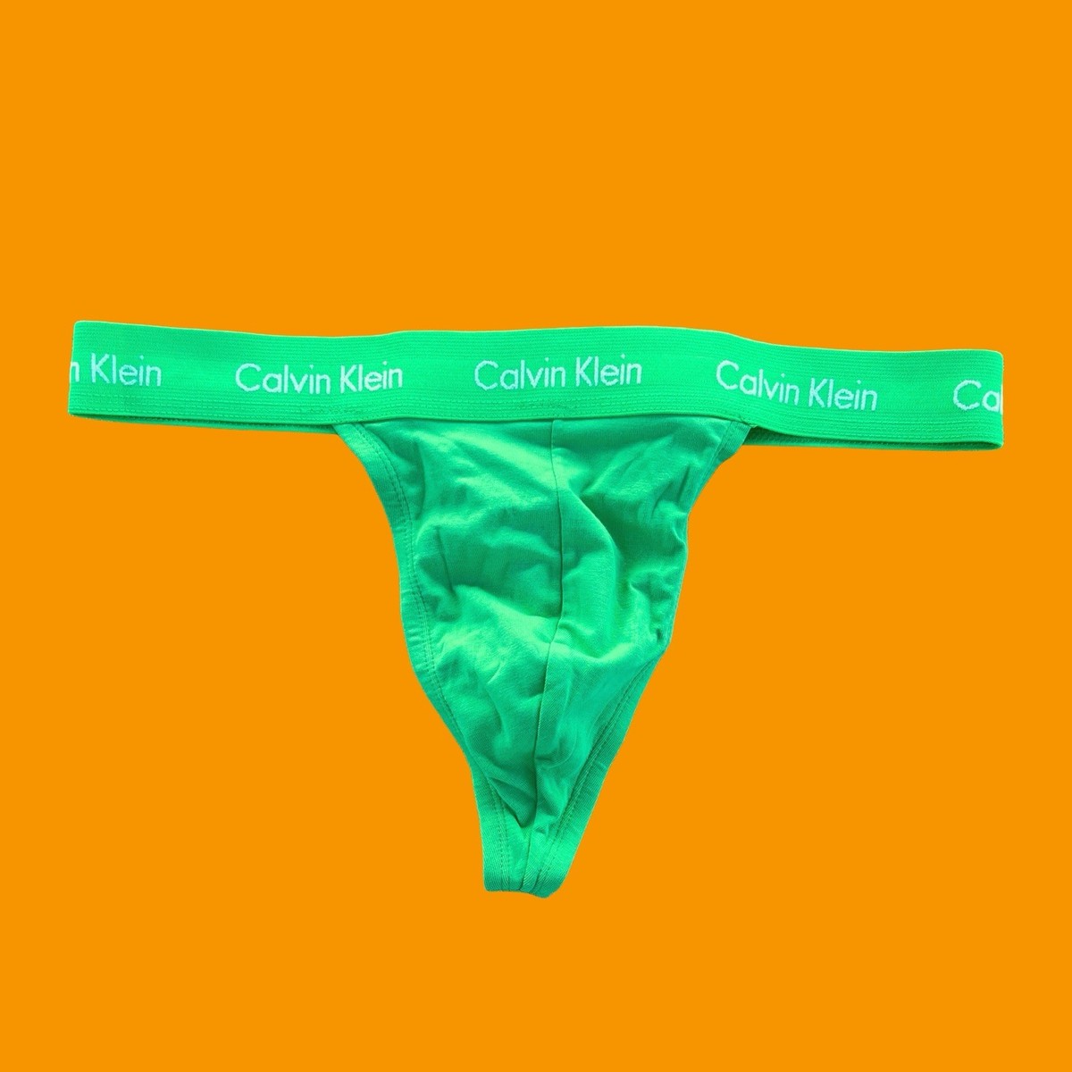 Calvin Klein CK mens green cotton stretch G-string thong underwear