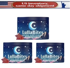 3pk NEW LullaBites Natural Sleep Gummies Stra...