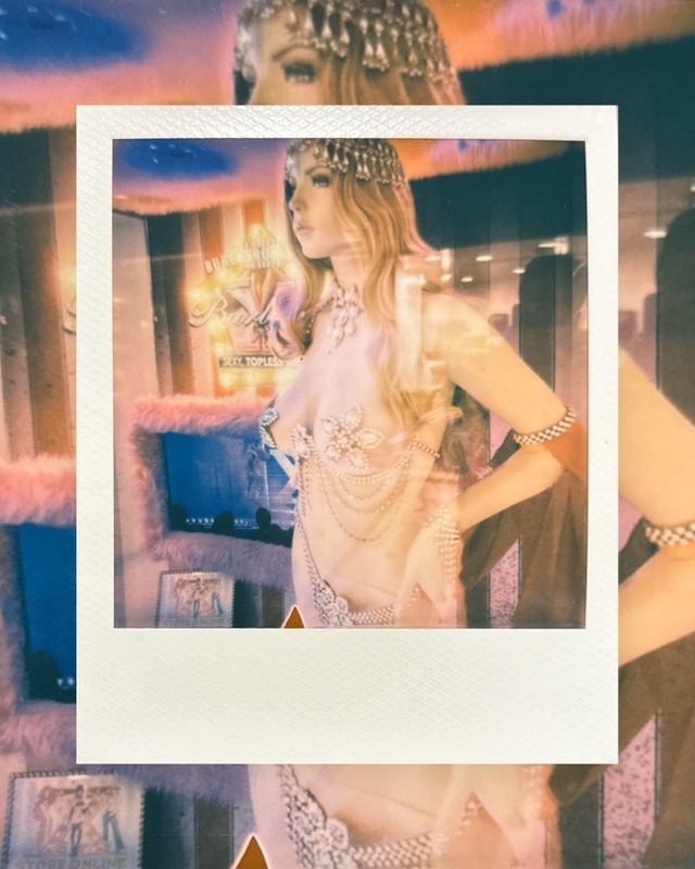 Original Polaroid 600 Art Photograph Las Vegas Showgirl Mannequin Burlesque