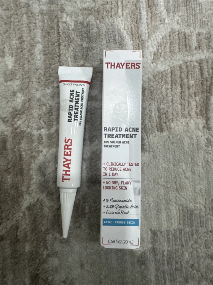 Tratamiento rápido para el acné Thayers 10 % azufre 4 % niacinamida 2,5 % ácido glicólico 0,68 oz Foto 3 de 3