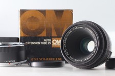 *Near MINT* Olympus Zuiko Auto-Macro 50mm F3.5 Lens w/ Extension Tube From JAPAN