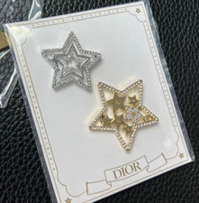 Christian Dior Holiday Hair Clips Silver Gold Novelty NEW