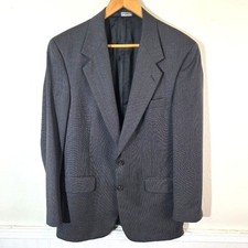 Vintage Burberrys Blazer Mens 42R Gray Super 100s Wool Jacket USA
