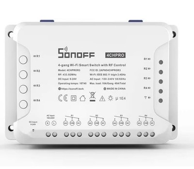 4CH Pro R3 Wi-Fi Smart Switch 4-Gang Din Rail Mounting Home Automation,Self-Lock