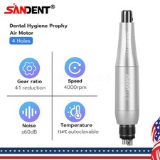 USA Dental Hygiene Prophy Handpiece Air Motor 4:1 Reduction 360° Swivel 4Hole