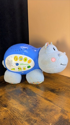 #ad VTech Lil Critters Soothing Starlight Hippo Blue Night Light Sound Machine $24.31