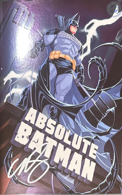 ABSOLUTE BATMAN #1 BROOKS BLUE FOIL COVER A SIGNED BY MARK BROOKS W/COA