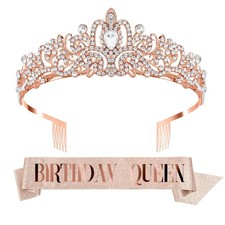 Birthday Sash, Crowns, Tiara, and Headband Set for Women