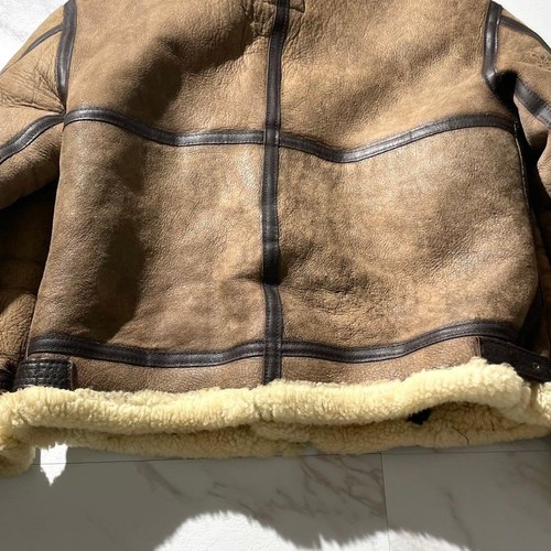 Avirex B-3 Mouton Flight Jacket Brown Men's Size 40 - Picture 9 of 11