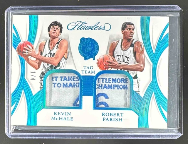 Kevin McHale Robert Parish 2024 Panini Flawless Laundry Tag Team GU Patch 1/4