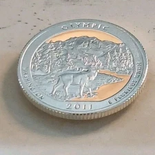 2011-S Cameo PROOF 90% SILVER "Olympic" ATB Washington Quarter!