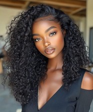 Pre looped Micro Brazilian Braids Curly Crochet Hair 14 inch Water Wave Croch...
