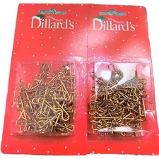 2X Gold Colored Swirl Metal Christmas Tree Ornament Hooks Hangers 120 Pc New VTG