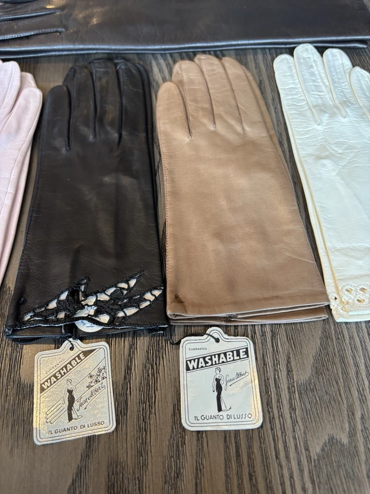 Lote De Colección De 7 Pares De Guantes De Conducción Para Mujer Cuero 6.5-7 Mayormente Nuevos Con Etiquetas Foto 4 de 4