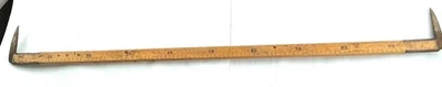 OUTIL MÈTRE DE DRAPIER TEXTILE METRE DE COUTURIER EN BOIS - Photo 1/4