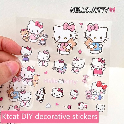 5/10PCS Sanrio Hello Kitty Stickers Gift DIY Phone Waterproof Decorative Sticker