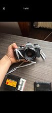 Nikon FM 35mm SLR Film Camera Silver Body, Tested Working Great Condition 50mm