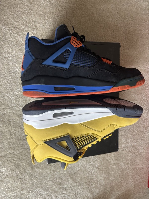 🔥🔥🔥Size 11 .5  Jordan 4 Retro Lightning/Cavs🔥🔥🔥