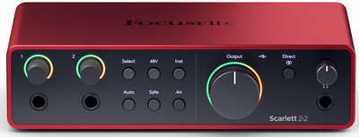 Focusrite SCARLETT-2I2-4G 2-In 2-Out USB Audio Interface, 4th Generation