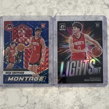 REED SHEPPARD ROOKIE PANINI MOSAIC MONTAGE/OPTIC LIGHTS OUT LOT HOUSTON ROCKETS