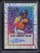 2025 Leaf Vivid Shimmer White Steve Monster Milam 1/5 Auto Autograph 