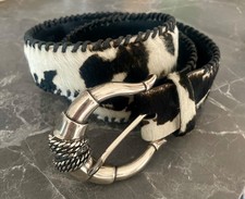 VMP - Kuhfell Gürtel Leder wechselbare Schnalle Länge 85 Höhe 4 cm Westernstyle