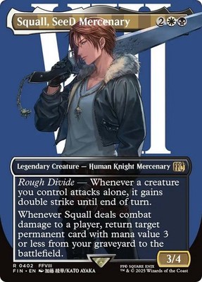 MTG Squall, SeeD Mercenary Borderless - FINAL FANTASY #402