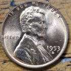 1953 D Lincoln Wheat One Cent 1c Coin Red BU #AA597