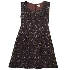 Ann Taylor Loft Dress Womens 2 Purple Abstract Design Sleeveless 100% Polyester