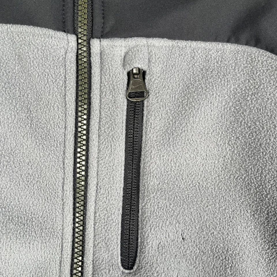 De Colección Nike Y2K Soft Shell Polar Hombres L Cremallera Completa Simulado Cuello Chaqueta Elastizada Térmica Foto 4 de 4