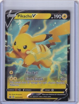 Pikachu V SWSH063 Sword & Shield Black Star Promo Pokemon TCG