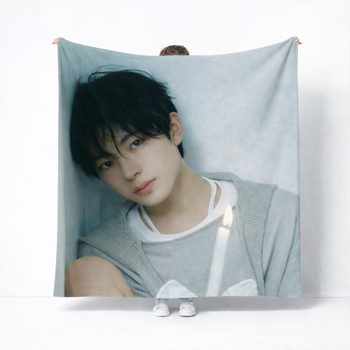 YUSHI NCT WISH COPERTA FLANELLA VENTILATORE REGALO NCTZEN - PERSONALIZZATA QUALSIASI IMMAGINE KPOP C08 - Foto 1 di 6