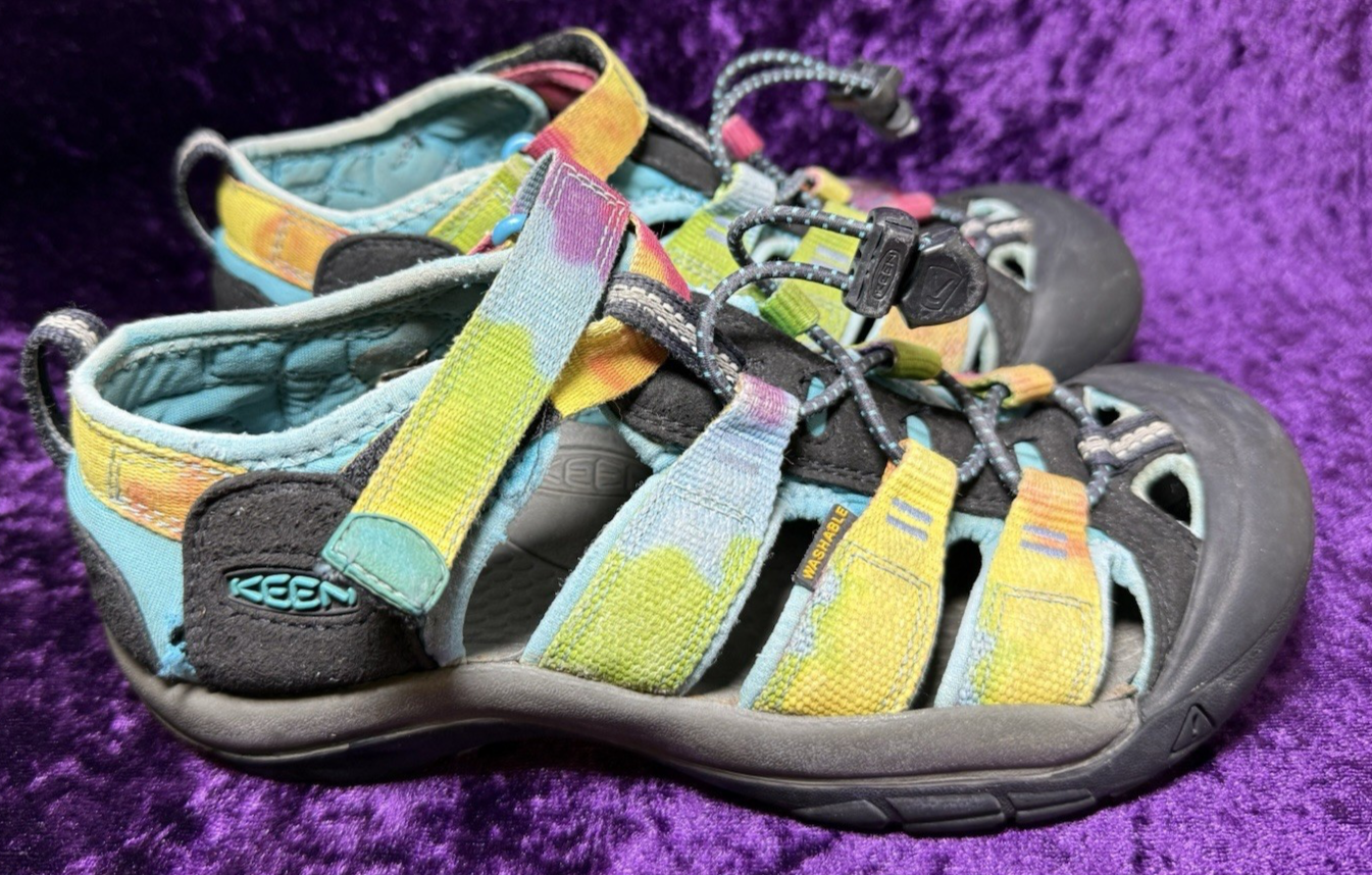 Sandali Keen Youth 3 Newport H2 scarpe arcobaleno impermeabili tie dye spiaggia outdoor