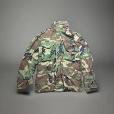 US Army M65 Woodland Cold Weather Field Coat Medium Regular w/Liner & Hood