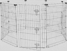 Amazon Basics Dog Playpen   8 Panels, 36" Tall, Single Door, Black, Foldable