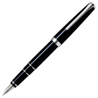 PILOT Fountain Pen Mannenhitsu Elabor Rhodium BSF Black FE25SRBSF