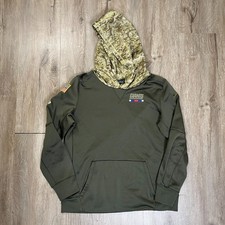 New York Giants Hoodie Sweatshirt Youth Large Green Salute The Service Military