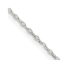 Sterling Silver 1.4mm Flat Oval Cable Chain w/4in ext. Necklace